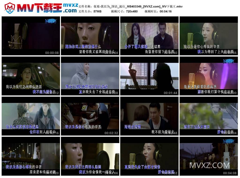 张瑶-我以为_国语_流行_MB403349